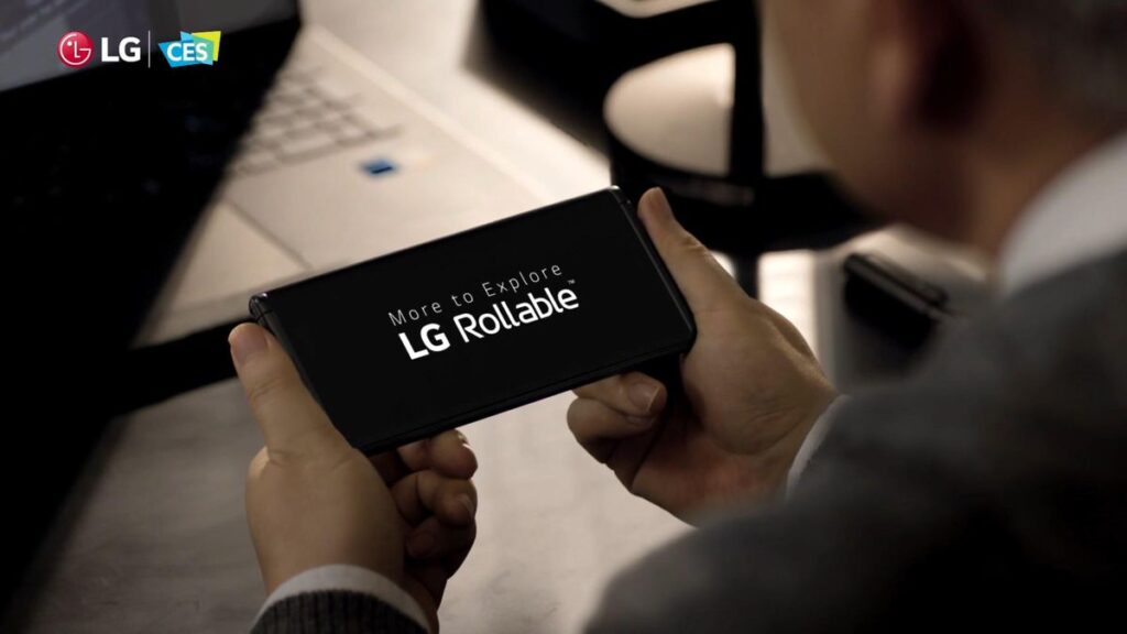LG rollable smartphone paper