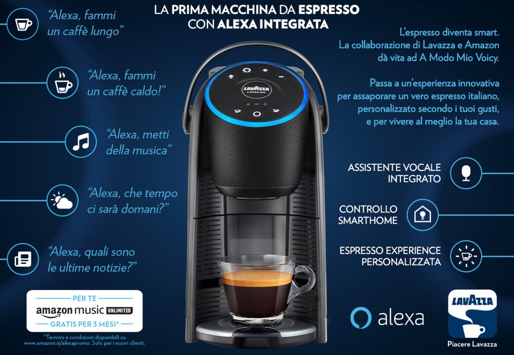 vask jern indlysende Alexa, make me an espresso': the first voice-controlled coffee machine